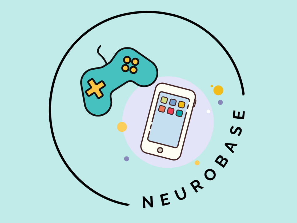 Neurobase logo ympyrä jonka sisällä on peliohjain ja älypuhelin