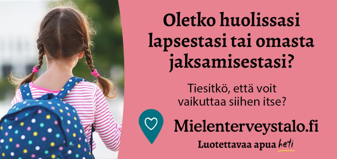 Lapset_1200x566_FIN Oletko huolissasi lapsestasi tai omasta jaksamisestasi? Tiesitkö, että voit vaikuttaa siihen itse. www.mielenterveystalo.fi.