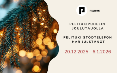Pelitukipuhelin joulutauolla 20.12.2025-6.1.2026