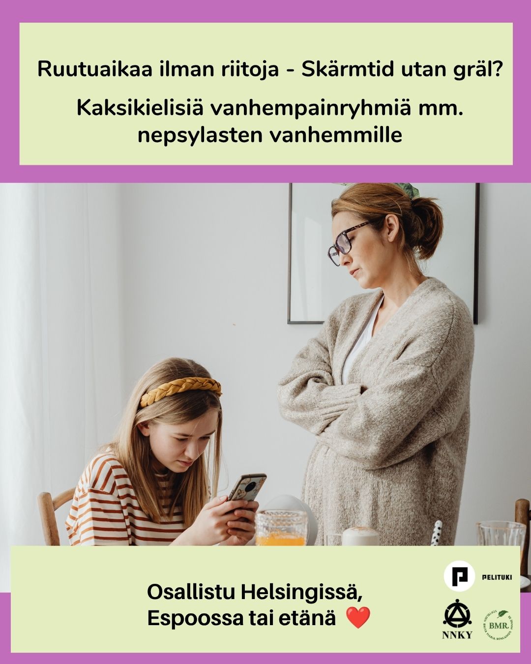 Orsakar skärmtid och spelande konstanta konflikter i familjen? Anmäl dig med till Föräldragruppen och få stöd till din familj. 